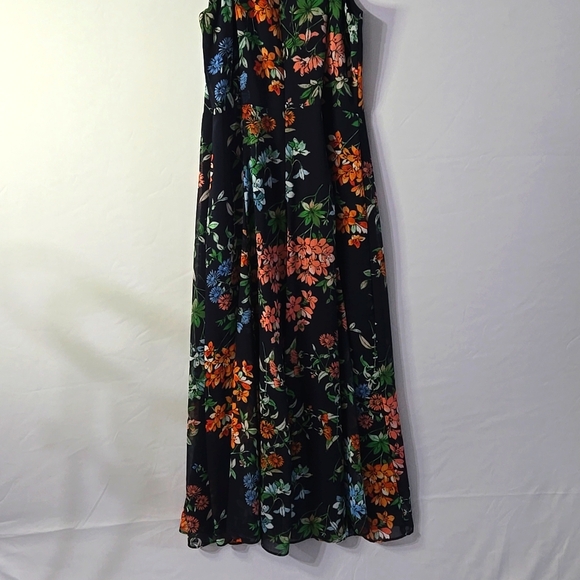 Tommy Hilfiger Women's Chiffon Midi Dress Sky Captain Multi Sz 2 - Picture 10 of 11